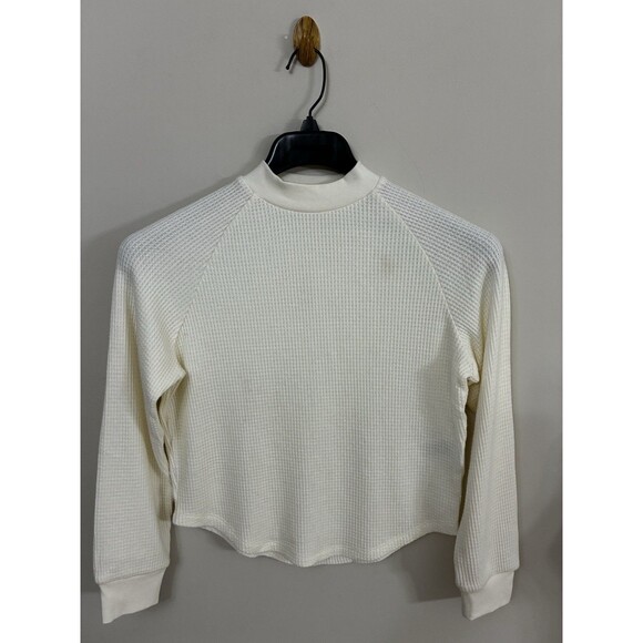 Madewell Waffle-Knit Long-Sleeve Crewneck Tee NWT Size XXS - Picture 4 of 8